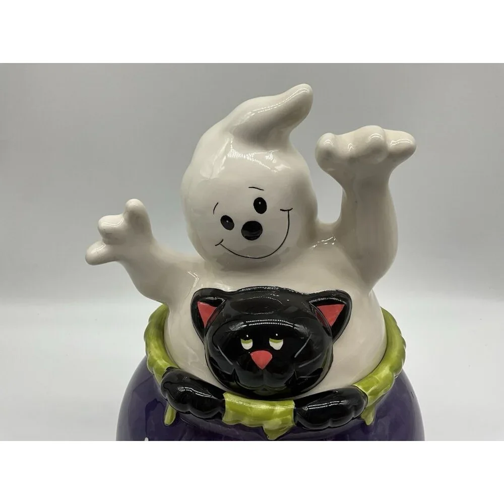 David's Cookies Vintage Halloween Witch's Brew Cookie Jar Kitchen Collectible